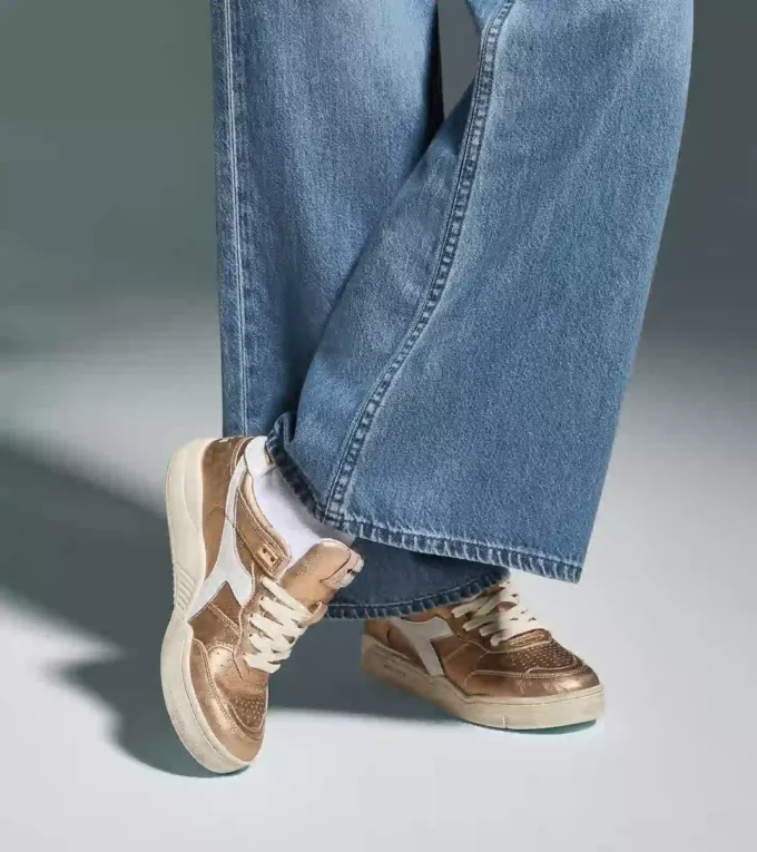 B.560 Metallic Wn Baskets en cuir Heritage