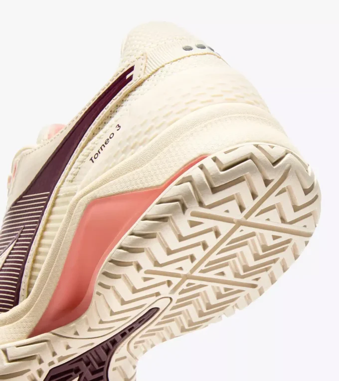 Blushield Torneo 3 W Ag Chaussure de tennis pour surfaces dures et courts en terre battue – Protection et amorti