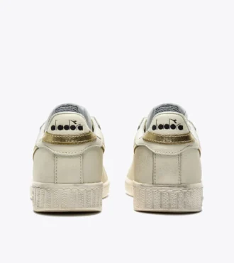 Game L Low Waxed Metal Wn Baskets de sport en cuir