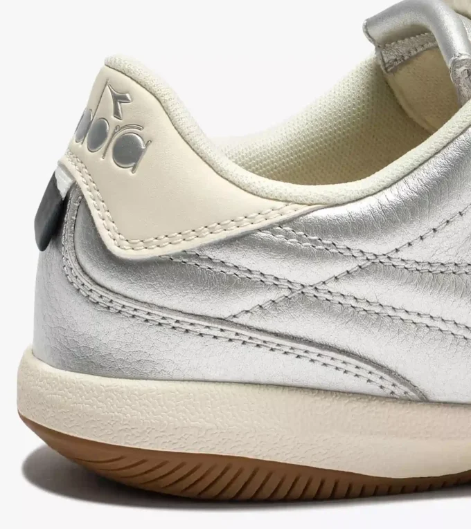 Gold Indoor Baskets Terrace métalliques en cuir laminé