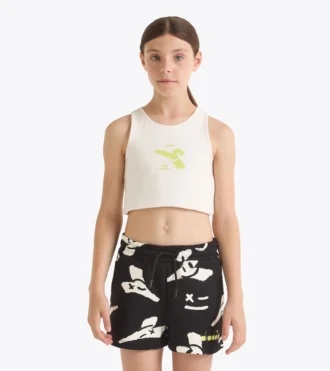 Jg. Crop Top Smile Logo T-shirt court à logo – Fille