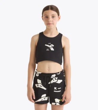 Jg. Crop Top Smile Logo T-shirt court à logo – Fille