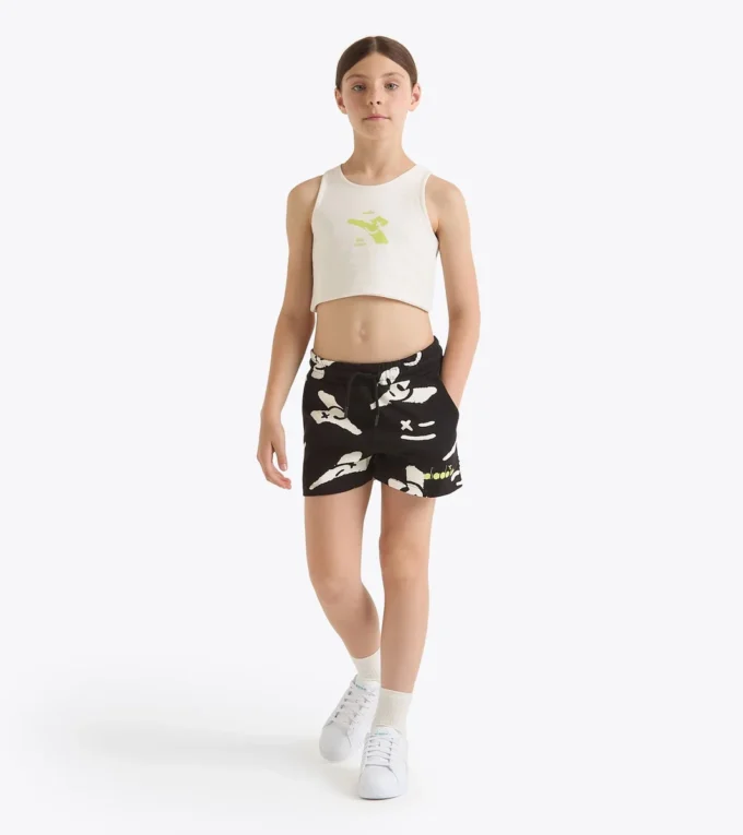 Jg. Crop Top Smile Logo T-shirt court à logo – Fille