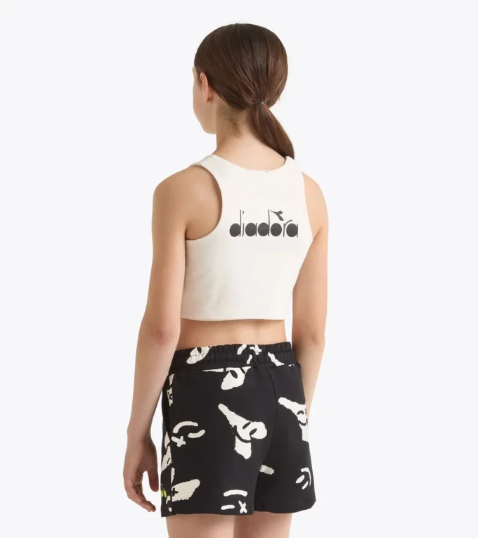 Jg. Crop Top Smile Logo T-shirt court à logo – Fille