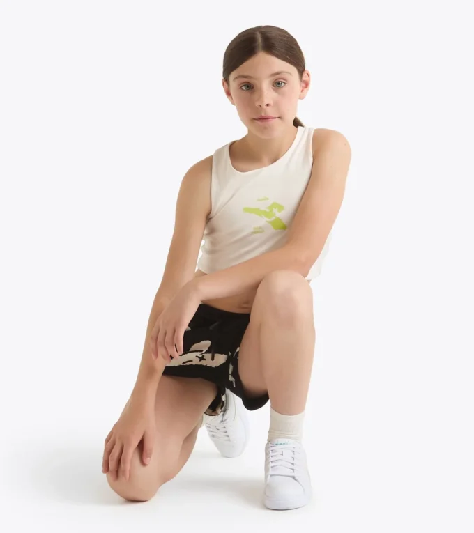 Jg. Crop Top Smile Logo T-shirt court à logo – Fille