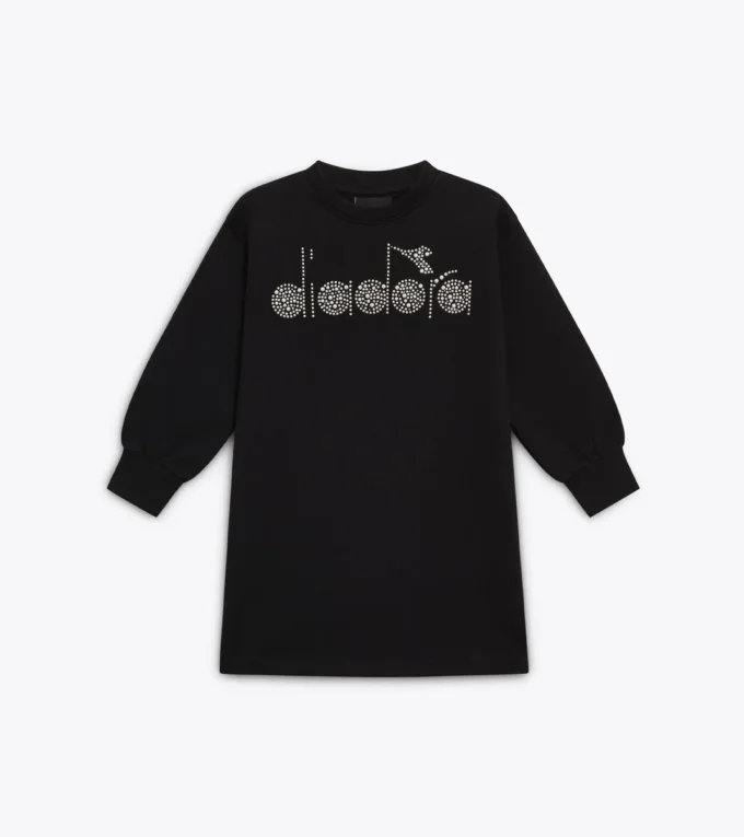 Jg. Dress Rhinestone Td Robe doublée en polaire – Filles