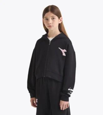 Jg. Hoodie Fz Pink Smile Sweat à capuche avec détails délavés – Fille