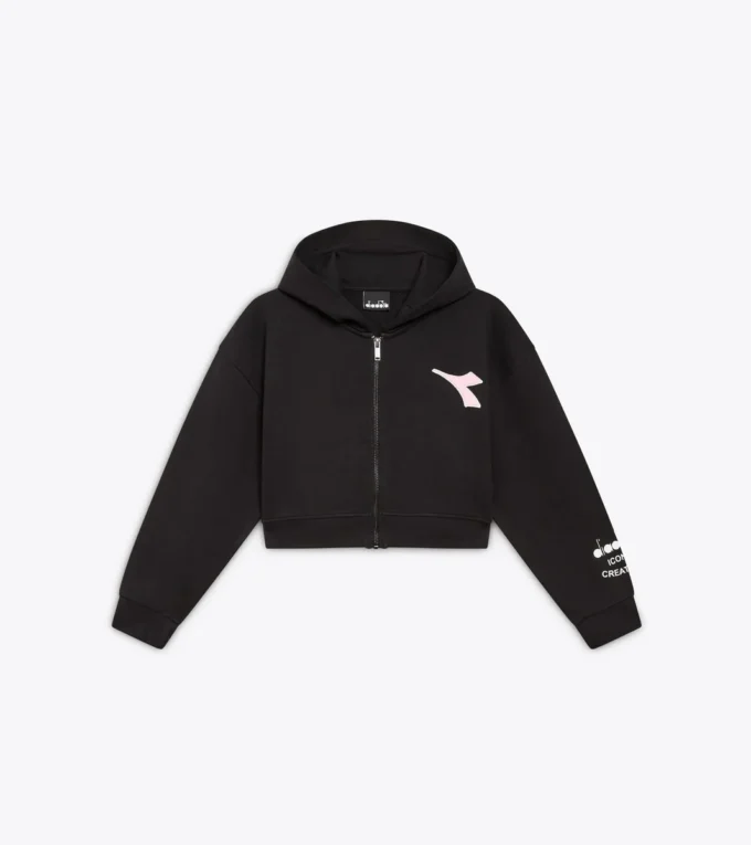 Jg. Hoodie Fz Pink Smile Sweat à capuche avec détails délavés – Fille