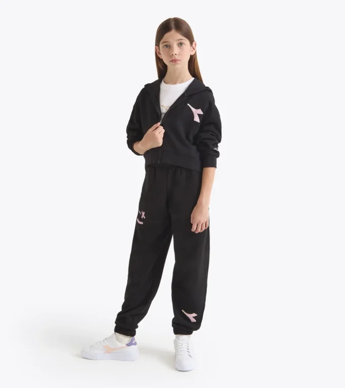 Jg. Hoodie Fz Pink Smile Sweat à capuche avec détails délavés – Fille