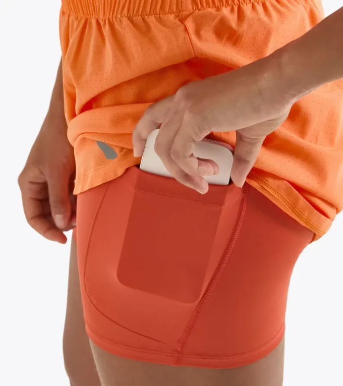 Short L. 2 en 1 5 Run Crew Short de course 2 en 1 – Entraînement