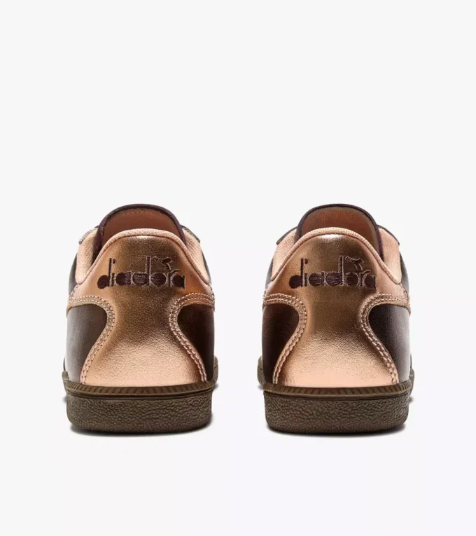 Trainer Metalized Baskets en cuir métallisé