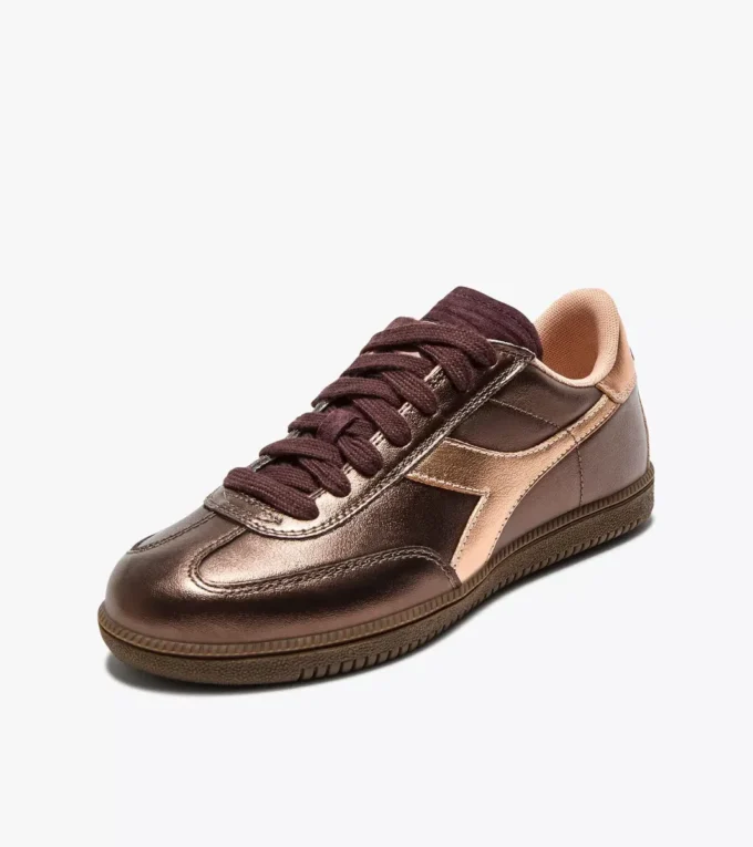 Trainer Metalized Baskets en cuir métallisé