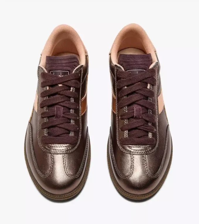 Trainer Metalized Baskets en cuir métallisé