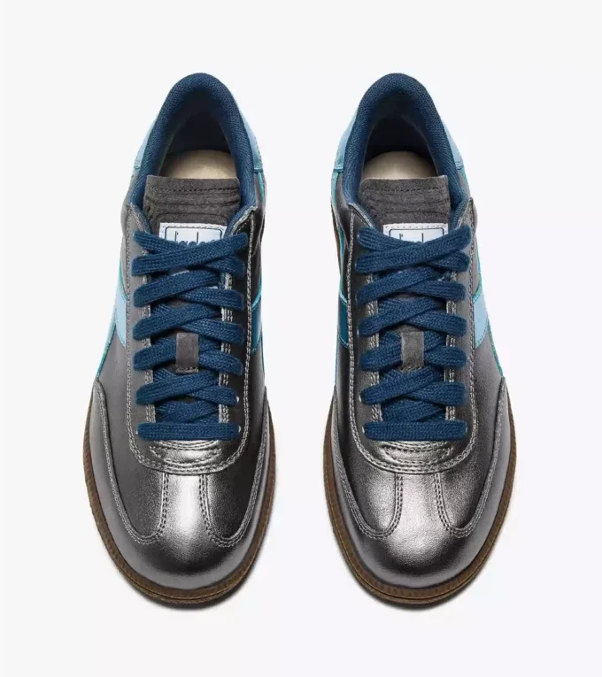 Trainer Metalized Baskets en cuir métallisé